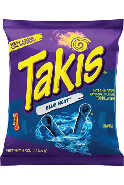 Takis Blue Heat Hot Chili Pepper Tortilla Chips 113.4 g Pack Of 20
