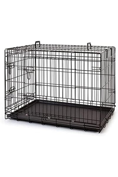 zkra shop Metal Kedi Köpek Kafesi Siyah 107x71x78cm 1053162