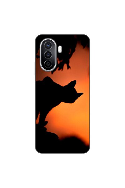 OEM Husa compatibila cu Huawei Nova Y70 Silicon Gel Tpu Model Halloween Pisic...