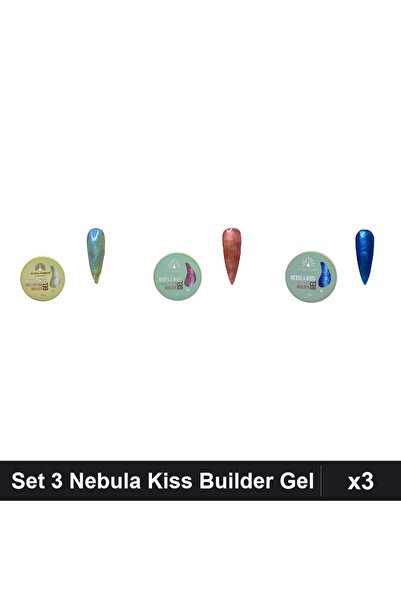 global fashion Set 3 Nebula Kiss Builder Gel 15g - Nr.02, Nr.07, Nr.16