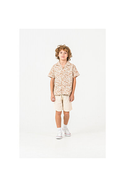 JABBER Men's Patterned Shirt Seasonal Woven Shorts Suit