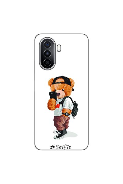 OEM Husa compatibila cu Huawei Nova Y70 Silicon Gel Tpu Model Bear Teddy Selfie