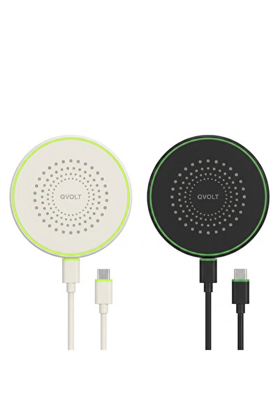 QVOLT Incarcator wireless Qvolt, 15,4966- 1 bucata, culoare aleatorie Alb/Negru