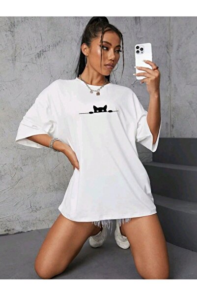 bellanova Unisex Oversize Printed T-Shirt Streetwear Comfortable Fit Daily Pr...