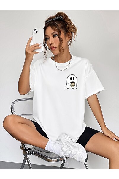 bellanova Unisex Oversize Printed T-Shirt Streetwear Comfortable Fit Daily Pr...