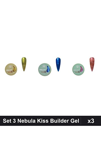global fashion Set 3 Nebula Kiss Builder Gel 15g - Nr.14, Nr.16, Nr.07