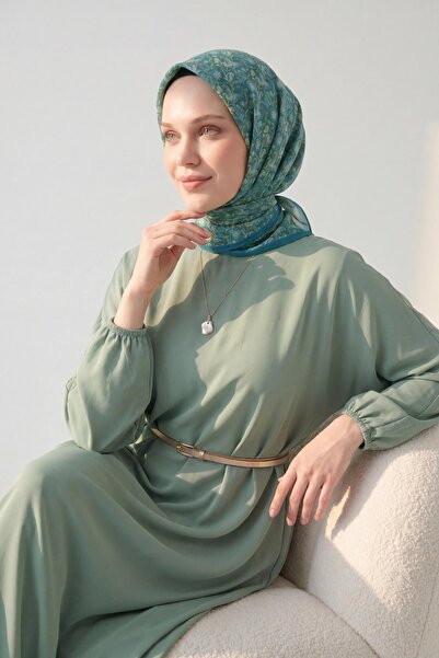 Silk Home وشاح ناعم باللون الأخضر الحديقي 90x90