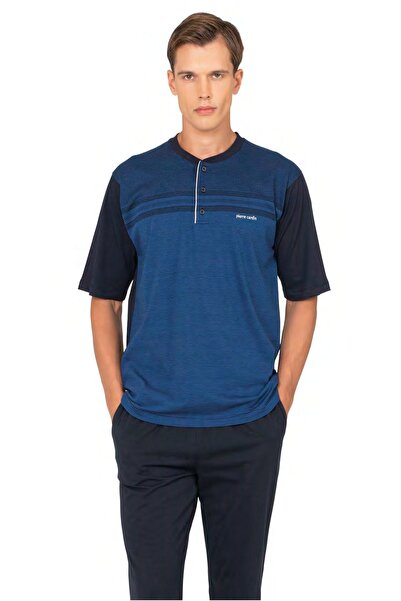 Pierre Cardin 6133 Set de pijamale pentru bărbați, albastru marin, cu mânecă ...