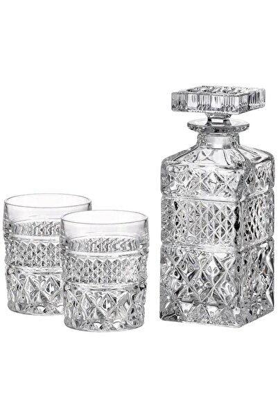 Cristal Bohemia Set of 6 Whiskey Glasses with Decanter, 240 ml Cristal Boh