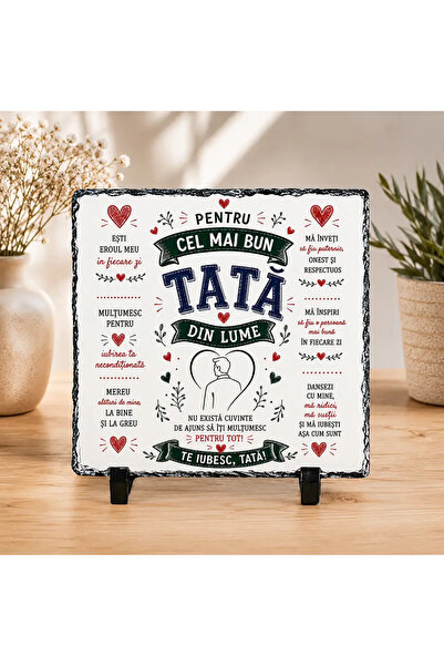 peGiftuiala Placă Ardezie pentru Tată – Cadou Personalizat
