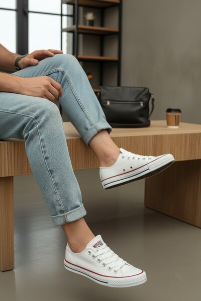 enoch Unisex Classic Canvas and Fabric Lace-Up Linen Comfortable Casual Sneak...