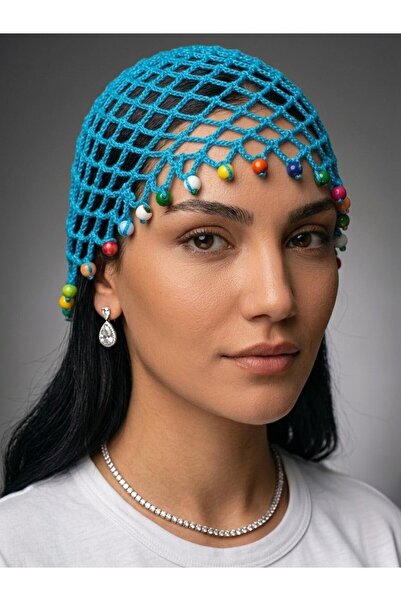 EsSo butik Women's Bead Detailed Design Knitted Accessory Hat