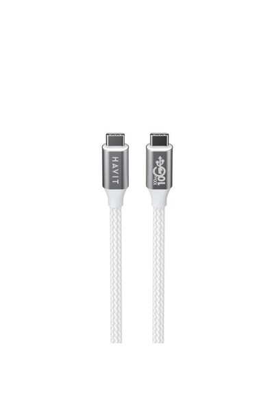 Havit Kabel Typ C-Typ C CB6290 (bia≈Çy/szary; 100cm)