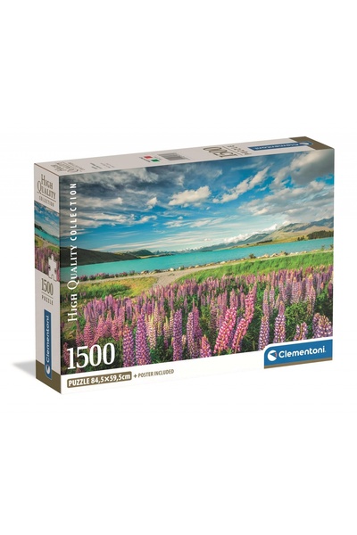 CLEMENTONI Puzzle 1500 Lupins la Lacul Tekapo