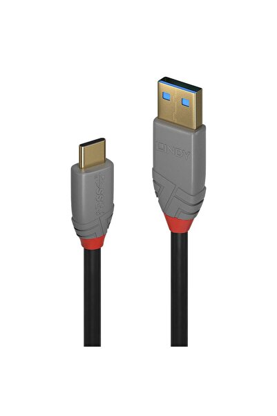 LİNDY Cablu USB 3.2 Tip A la C de 3m, 10Gbps, 5A, PD, Anthra Line
