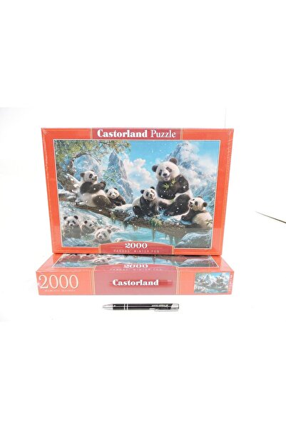 Castorland Puzzle 2000 Distracția de iarnă a Pandilor