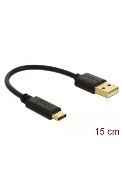 DELOCK Cablu de încărcare USB Tip-A la USB Tip-C 15 cm