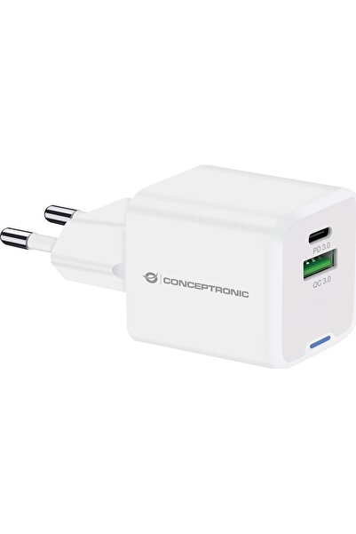 CONCEPTRONIC ALTHEA15W Încărcător USB PD GaN cu 2 porturi, 20W
