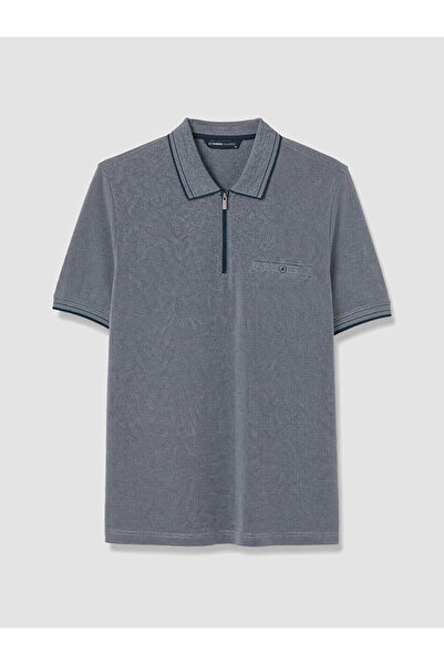 LC Waikiki RMZ GİYİM FARKİLYA Tricou pentru bărbați cu guler tip Roba, cu tex...