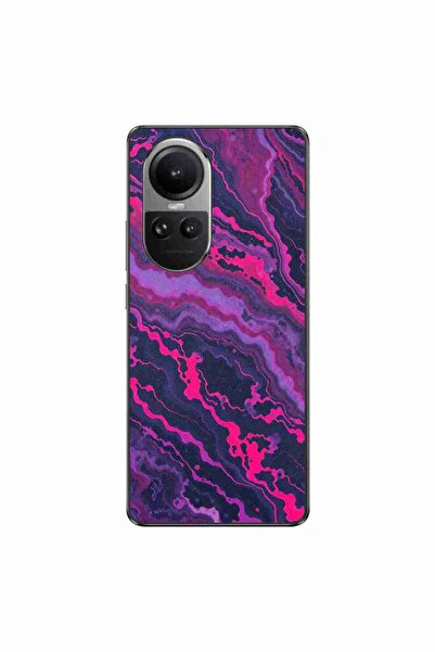 OEM Θήκη συμβατή με Oppo Reno10 5G Σιλικόνης TPU Μοντέλο Midnight Rose Marble