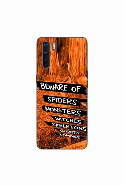OEM Husa compatibila cu Oppo A91 Silicon Gel Tpu Model Halloween Beware Signs