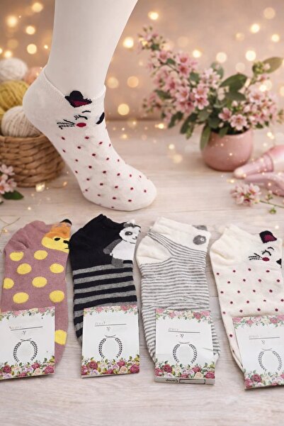 your trend socks 12 Pairs of Women's Three-Dimensional Bootie Socks, Anti-Swe...