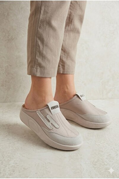 Demirsa Boutique Kadın Bej Sneaker Günlük Terlik