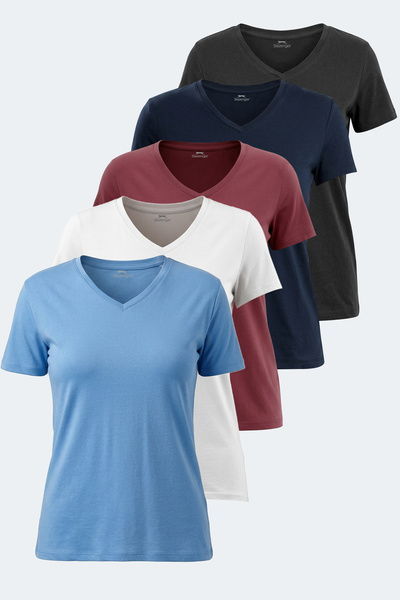 Slazenger PERICAS Set de 5 tricouri pentru femei