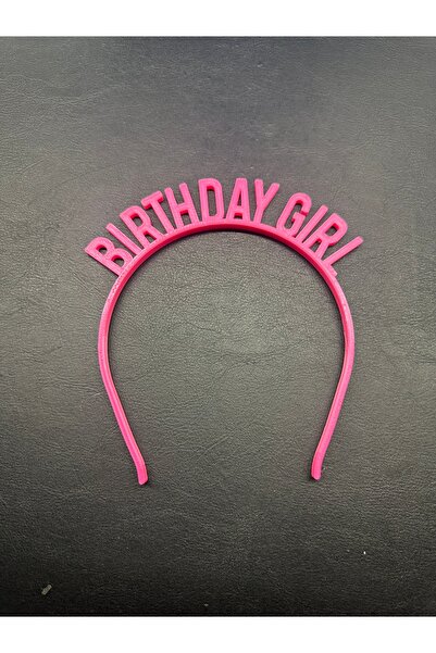 BNB ART 3D Baskılı Pembe Birthday Girl Taç Doğum Günü Hediyesi
