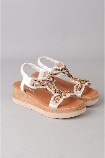 SEÇ KUNDURA Seç 107 Genuine Leather Padded Heel Sandals (Heel Height: 5 cm) W...