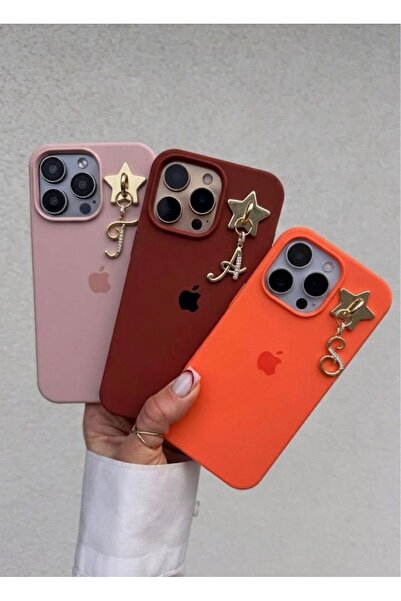 MonCheriAccessoire Gold Renk Kişiye Özel Harfli Telefon Charmı