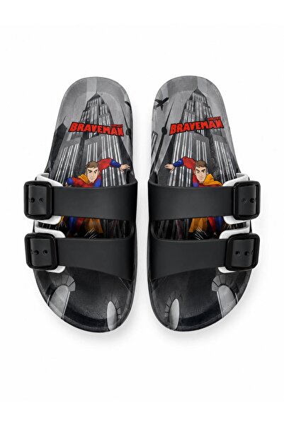 GEZER Boy's Double Buckled Non-Slip Beach Bathing Suit Daily Slipper