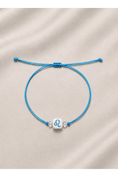 Femenino Leo Zodiac Sign Blue Rope Adjustable Handmade Bracelet