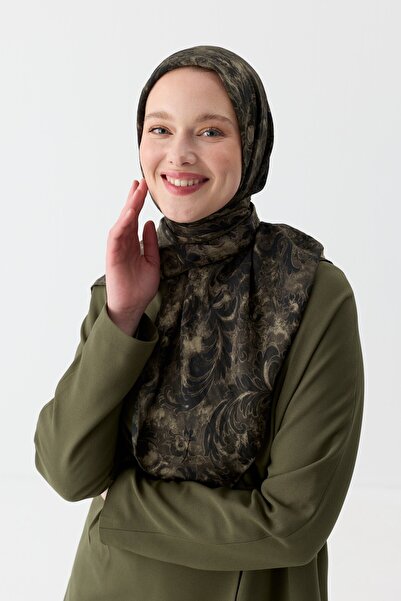 İpekhan Atmosphere Seren Scarf 4102 Black Khaki