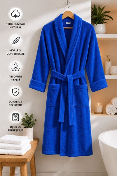 EMATTEIRO Unisex Bathrobe Made of 100% Cotton , Density 380 GSM, Soft Texture...