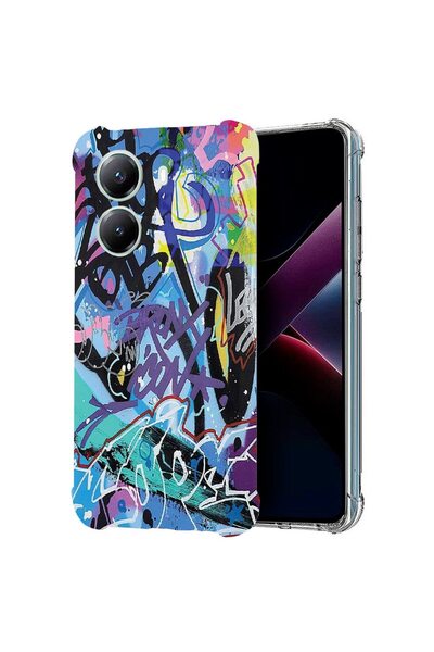bestcase ¬Æ Husa compatibila Poco X7 Pro 5G, Anti Shock 1.5MM, Graffiti, Prot...