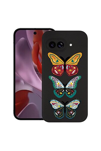 bestcase Калъф за Google Pixel 9a, Пеперуда, Тънък силиконов 0.8ММ, Удароусто...