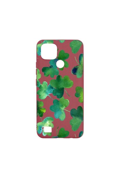 bestcase Θήκη σιλικόνης, Συμβατή με Realme C21, Πράσινο φύλλο, ανθεκτική στη ...