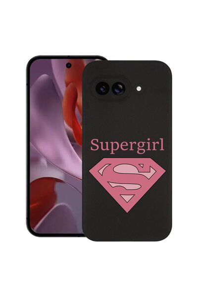 bestcase Калъф за Google Pixel 9a, Supergirl, тънък силиконов 0.8 мм, удароус...