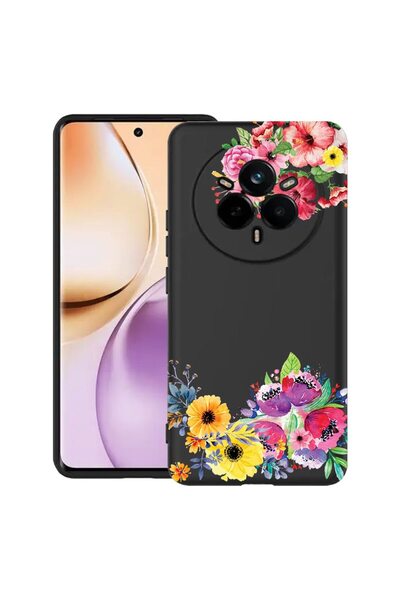 bestcase Husă pentru Realme 14 Pro 5G, Flori, Silicon subțire de 0.8MM, Antiș...