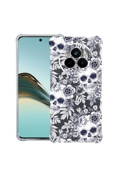 bestcase Husă Antișoc pentru Realme 14 Pro Plus, Craniu Negru și Alb, 1997763...