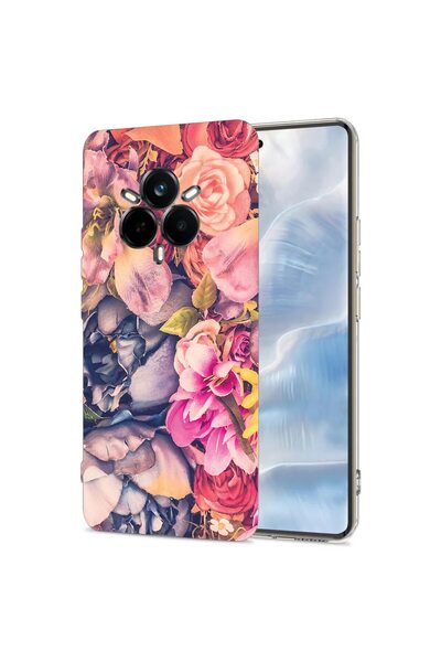 bestcase Θήκη για Realme 14 Pro 5G, BestCase™ Διαφανής Σιλικόνη 2MM, Φλοράλ, ...