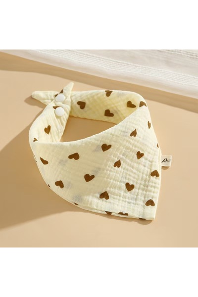 Choice1 Little Heart 3 Pieces of Baby Bibs, Cute Cartoon Patterns, Pure Cotto...