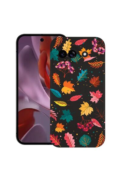 bestcase Калъф за Google Pixel 9a, Есенни цветове - Листа, Тънък силиконов 0....