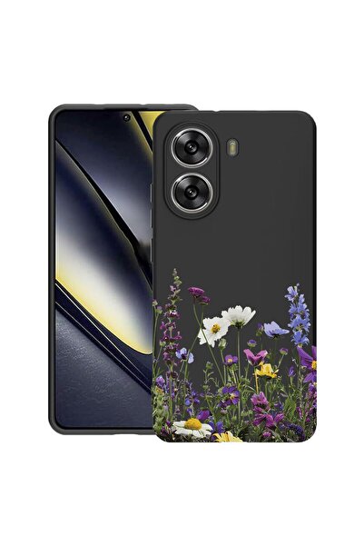 bestcase Ултра тънък TPU калъф, съвместим с Poco X7 Pro 5G, Флорален - Диви ц...