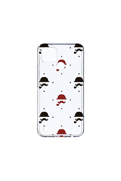 bestcase Διαφανής Θήκη Σιλικόνης 2MM, Συμβατή με Realme C25Y, Σχέδιο Μουστάκι...
