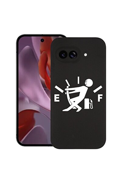 bestcase Калъф за Google Pixel 9a, Out Of Fuel, тънък силиконов 0.8ММ, удароу...