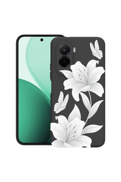 bestcase ¬Æ Husa TPU Ultra Slim Compatibila cu Poco M7, Floral - Elegant Whit...