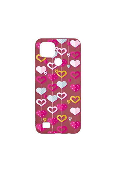 bestcase Θήκη σιλικόνης, Συμβατή με Realme C21, Χαριτωμένα Καρδιές, ανθεκτική...