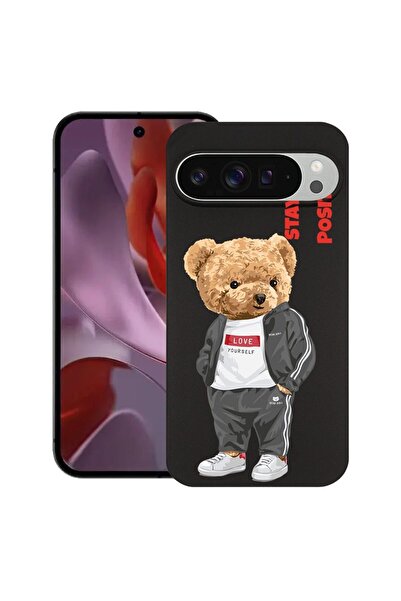 bestcase Θήκη για Google Pixel 9 Pro XL, Stay Positive - Αρκουδάκι, Λεπτή Σιλ...